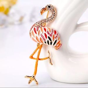 Rhinestone Flamingo 🦩 Brooch